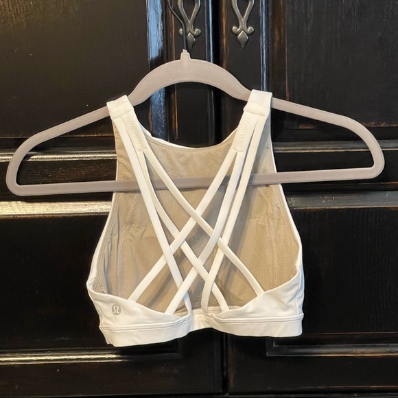 Lululemon Free To Be Serene Bra High Neck Light Support C/D Cup • White • Size 2 - Picture 5 of 8